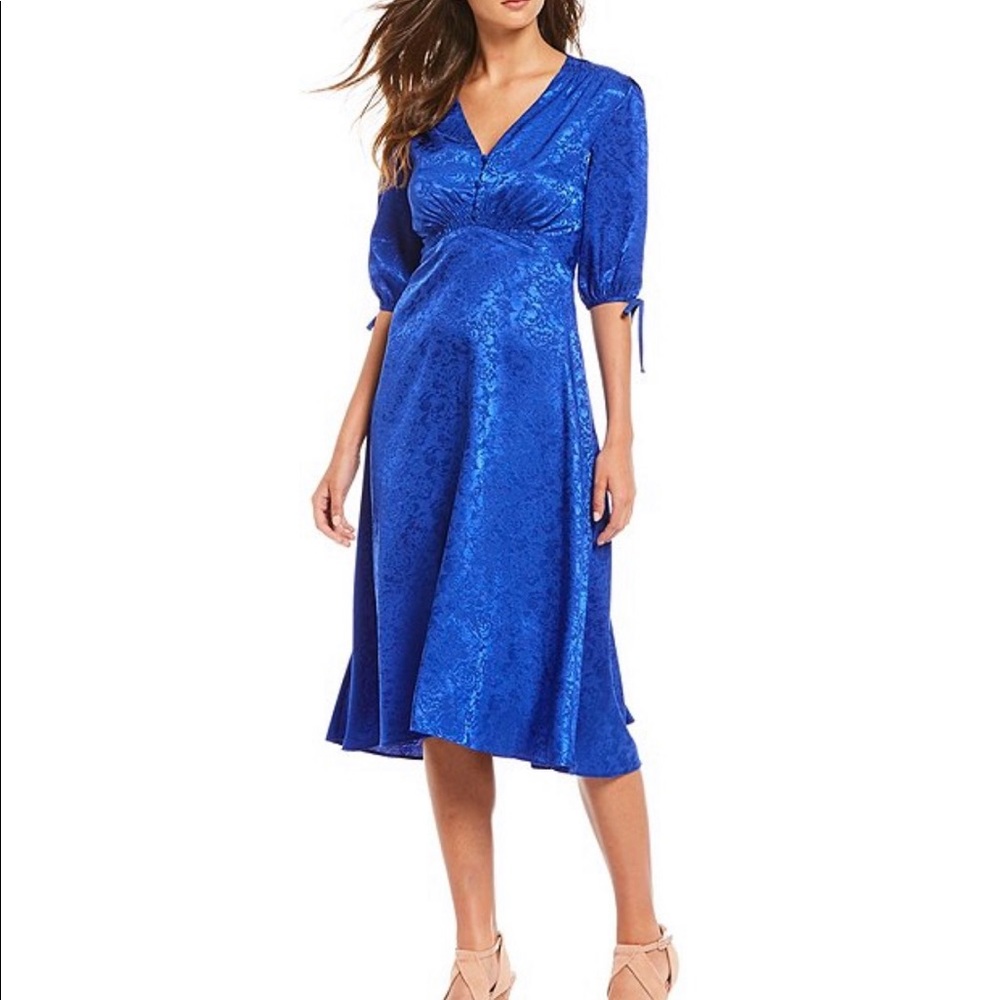 Maison Tara Maternity Dress Blue Size 16